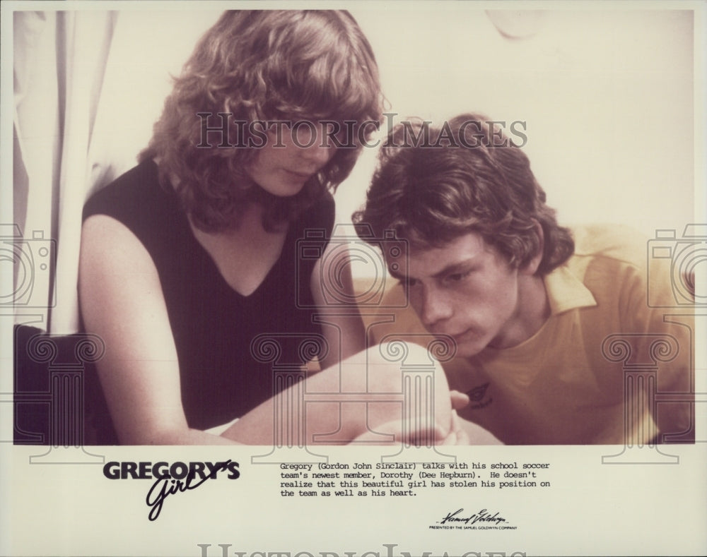 1981 Press Photo "Gregory's Girl" Gordon John Sinclair & Dee Hepburn - Historic Images