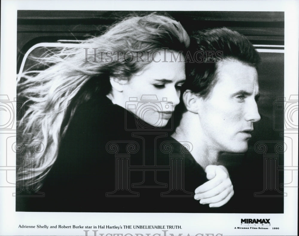 1990 Press Photo Adrienne Shelly And Robert Burke In "The Unbelievable Truth" - Historic Images