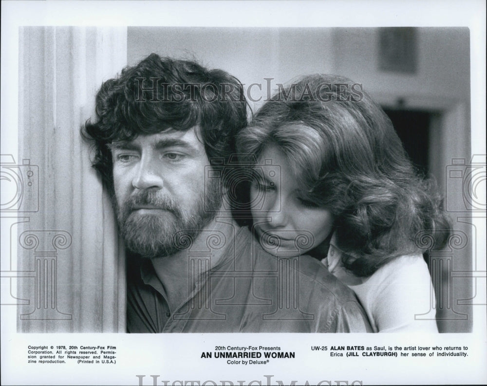 1978 Press Photo  "An Unmarried Woman" Jill Clayburgh, Alan Bates - Historic Images