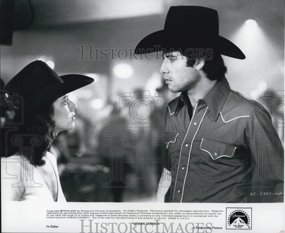 1980 Press Photo John Travolta "Urban Cowboy" - Historic Images
