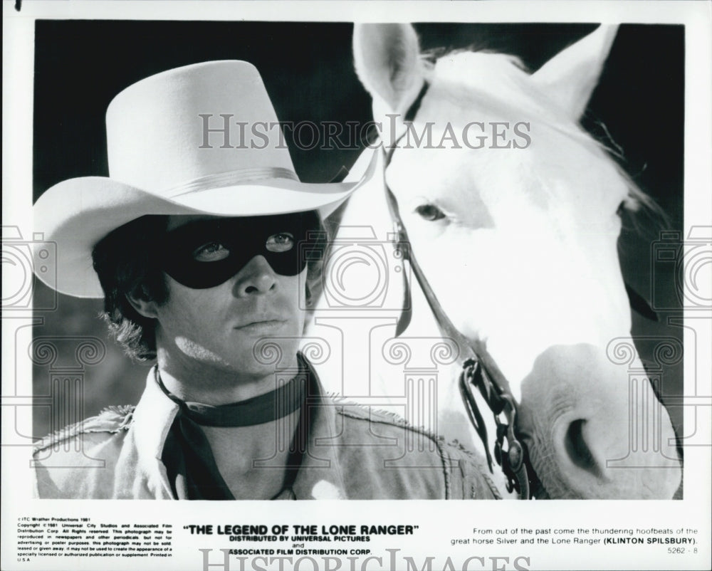 1981 Press Photo Actor Klinton Spilsbury In &quot;The Legend of the Lone Ranger&quot; - Historic Images