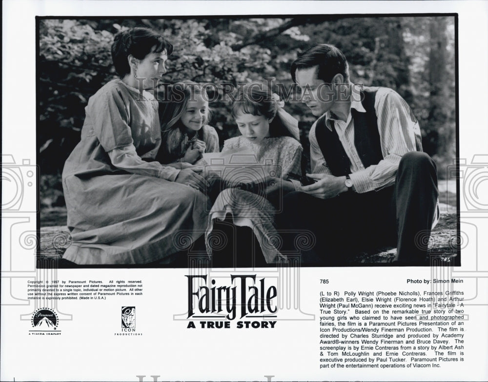 1997 Press Photo  &quot;Fairy Tale A True Story&quot; P Nicholls,E Earl,F Hoath,P McGann - Historic Images