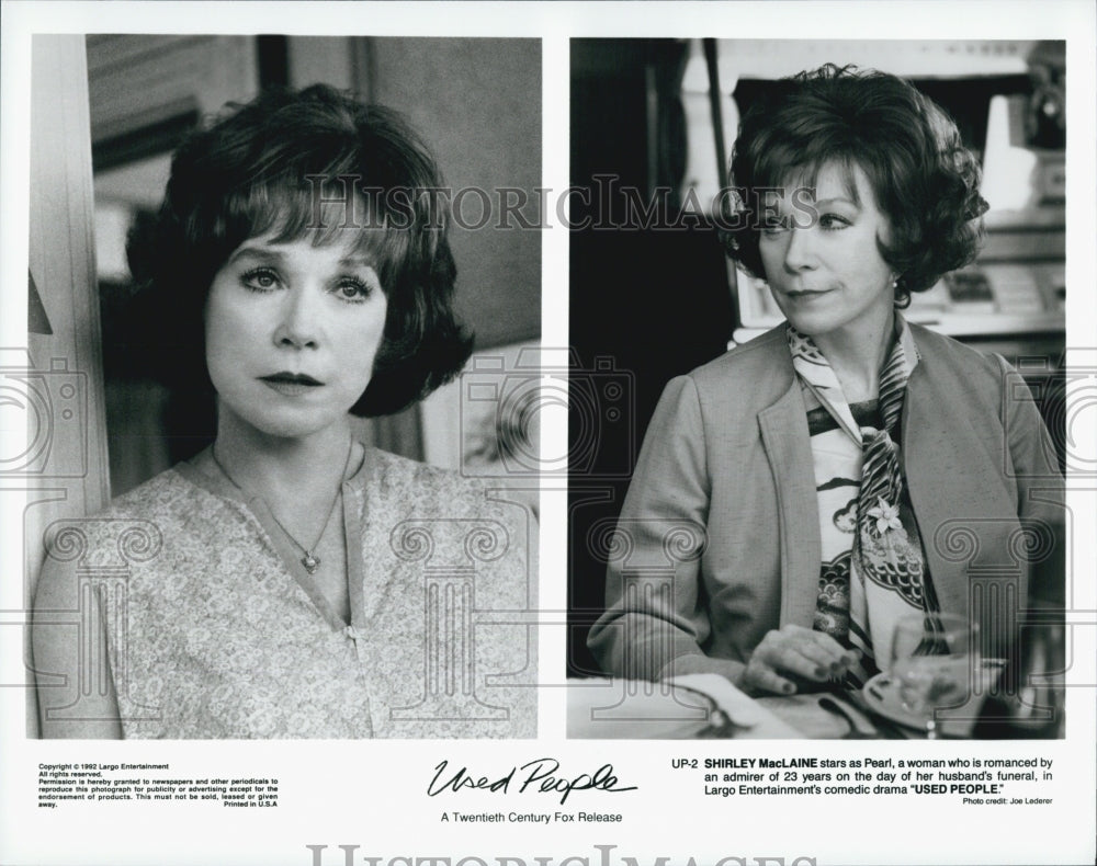 1992 Press Photo " Used People" starring Shirley MacLaine - Historic Images