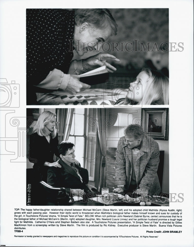 1997 Press Photo  &quot;A Simple Twist of Fate&quot; Steve Martin, Laura Linney,S. Baldwin - Historic Images