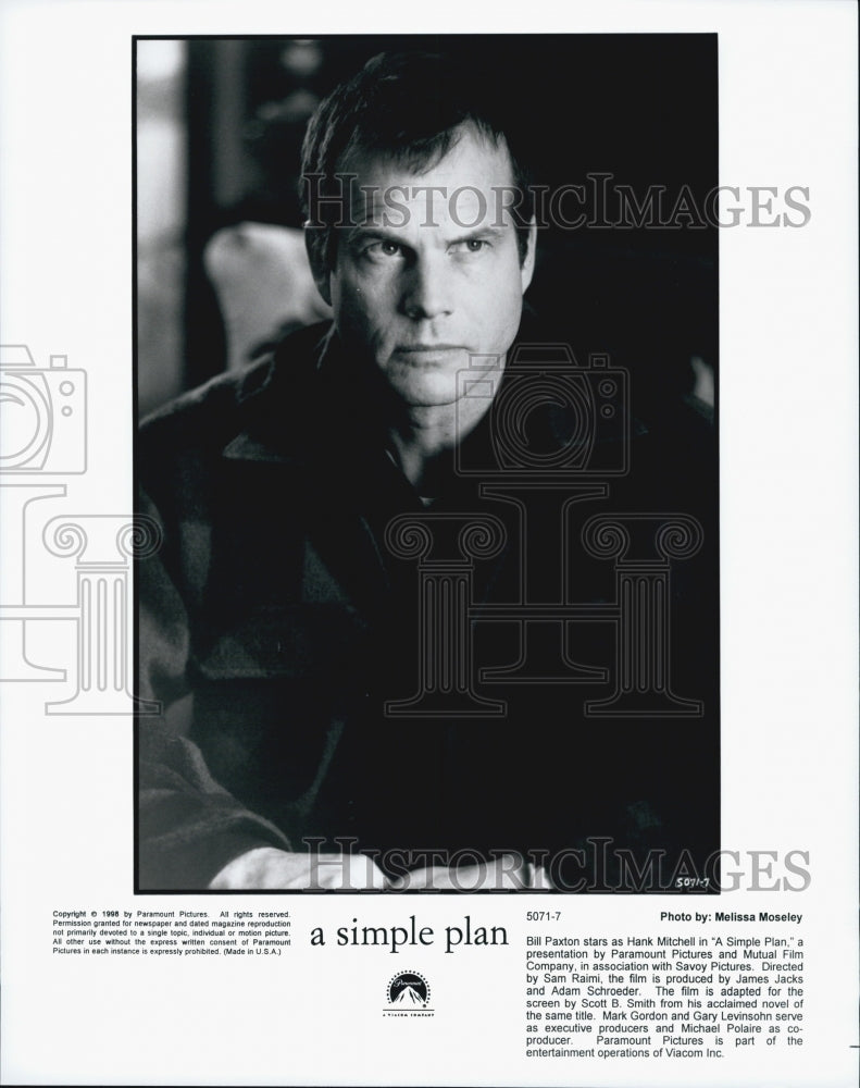1998 Press Photo Bill Paxton &quot;A Simple Plan&quot; - Historic Images