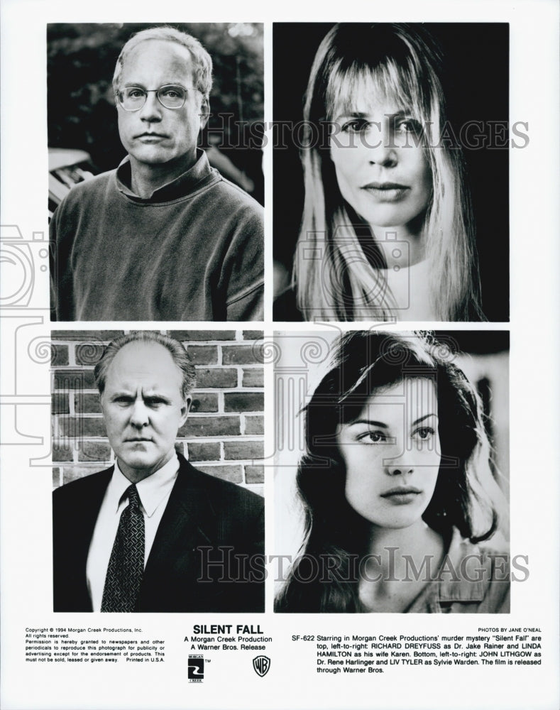 1994 Richard Dreyfuss, J. Lithgow, Liv Tyler &quot;Silent Fall&quot;-Historic Images