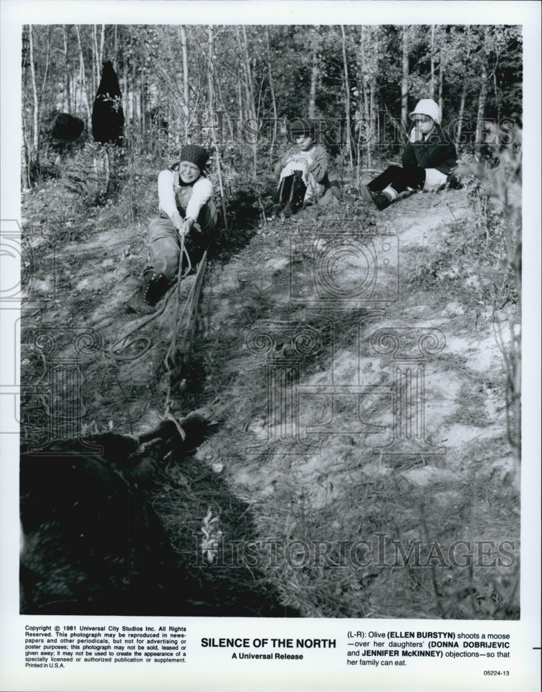 1981 Press Photo Silence of the North" Ellen Burstyn, D Dobrijevic,J McKinney - Historic Images