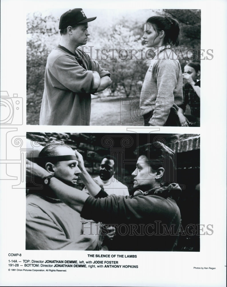 1991 Press Photo  "The Silence of the Lambs" Jodie Foster,Anthony Hopkins - Historic Images