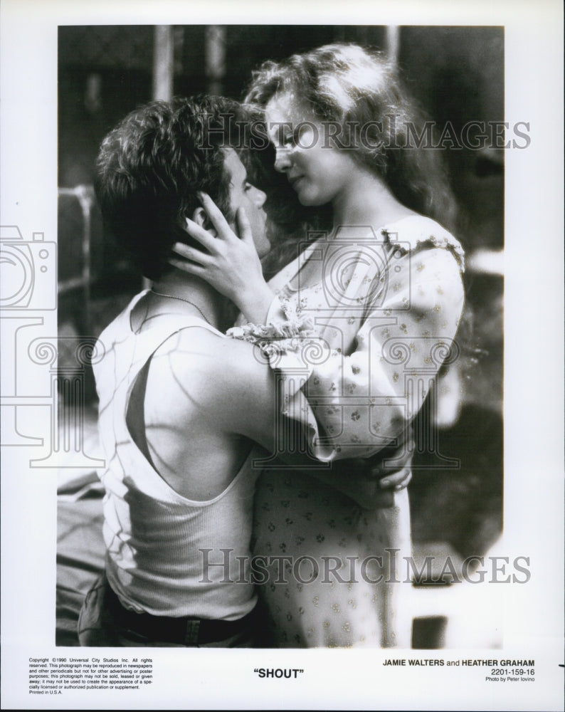 1990 Press Photo &quot;Shout&quot; Jamie Walters, Heather Graham - Historic Images