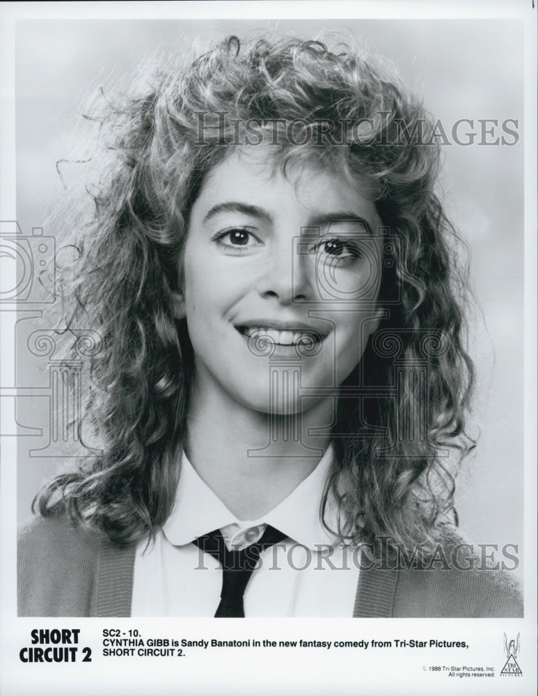 1988 Press Photo Cynthia Gibb &quot;Short Circuit 2&quot; - Historic Images