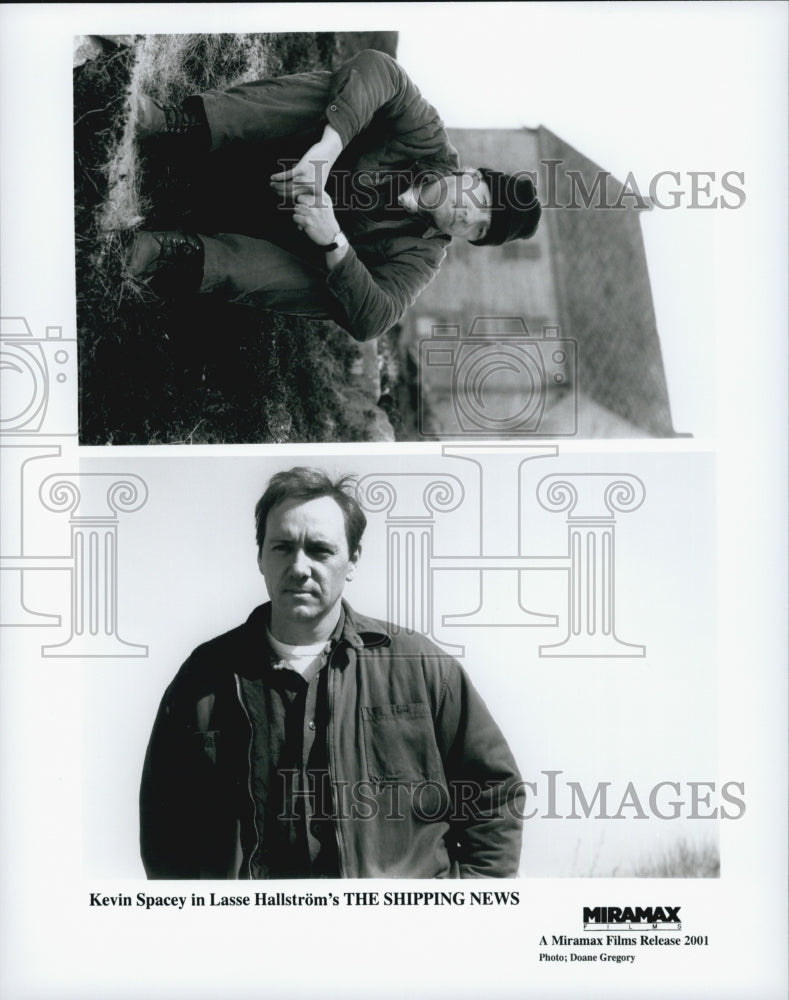 2001 Press Photo Actor Kevin Spacey Starring In Film &quot;The Shipping News&quot; - Historic Images