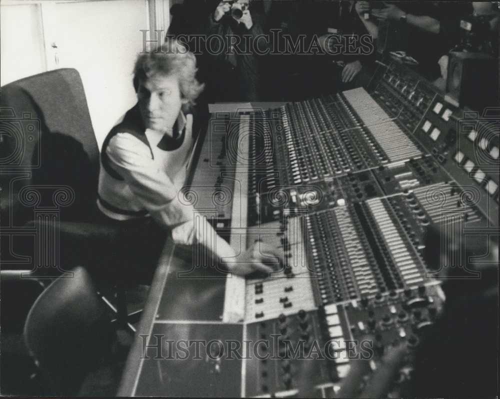 1970 Roddy Llewellyn Seated at the Mixing Desk - Historic Images