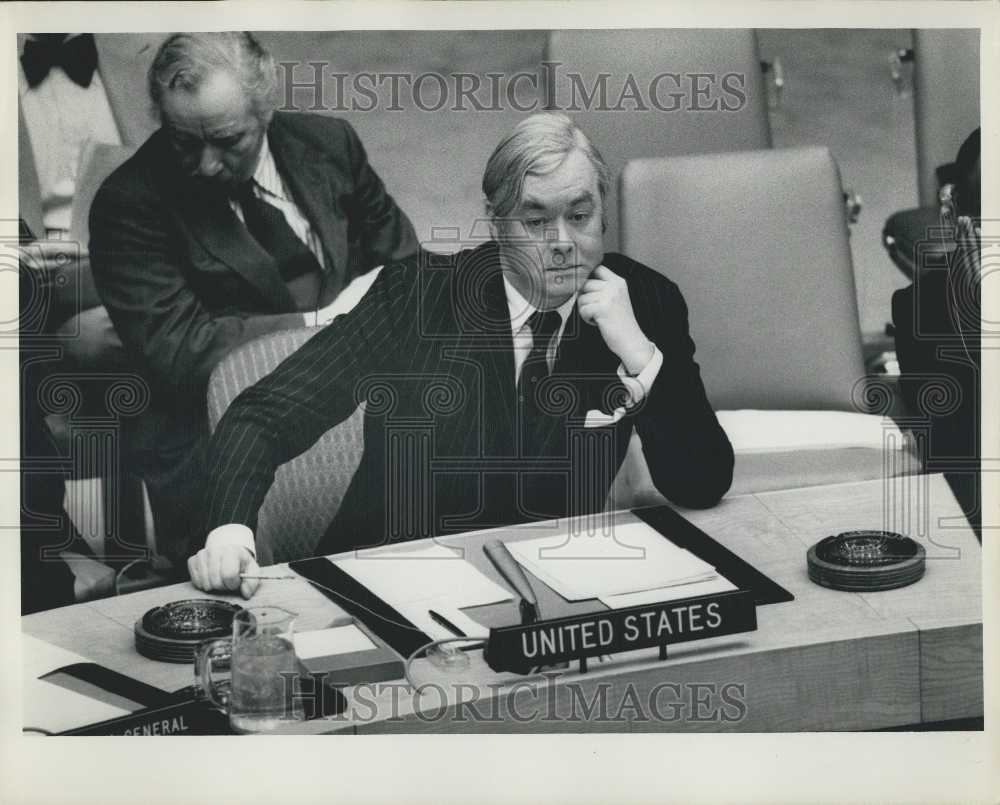 1976 US Ambassador United Nations Patrick Moynihan Security Council-Historic Images