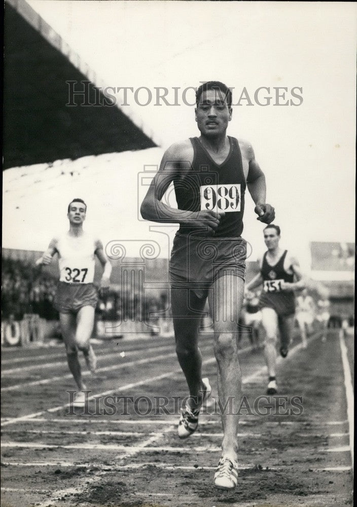 1953 Press Photo Athletic Games National Championship Colomber El Marbrouk Wins - Historic Images