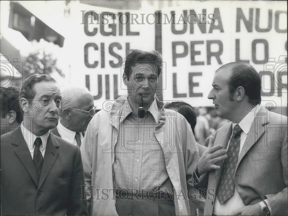 Press Photo Labor protest in Rome- Historic Images