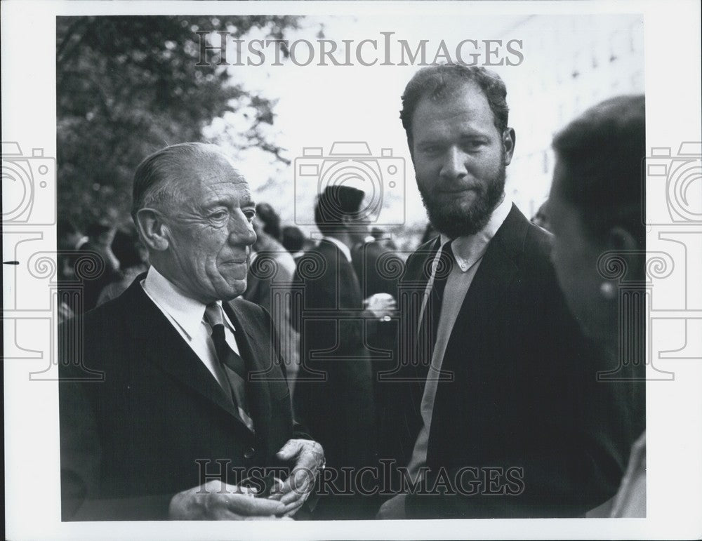 Dr. Detlev W. Bronk, left, retiring President of Rockefeller Univers-Historic Images