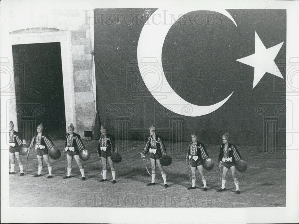 Press Photo Turkey's sword and shield dancers - Historic Images