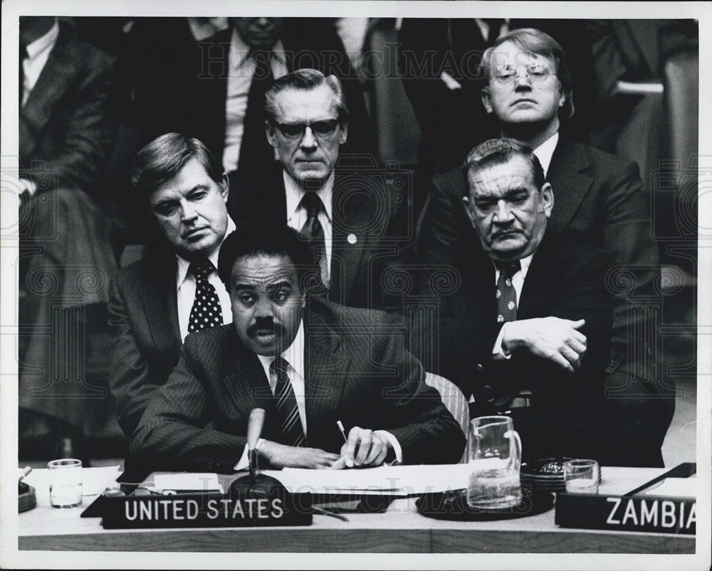 Press Photo US &amp; Zambian Amb at the UN - Historic Images