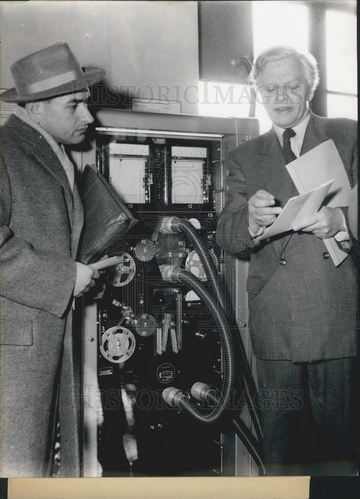 1958, Dr. Eduard Maurer and an air monitor - KSB00155 - Historic Images