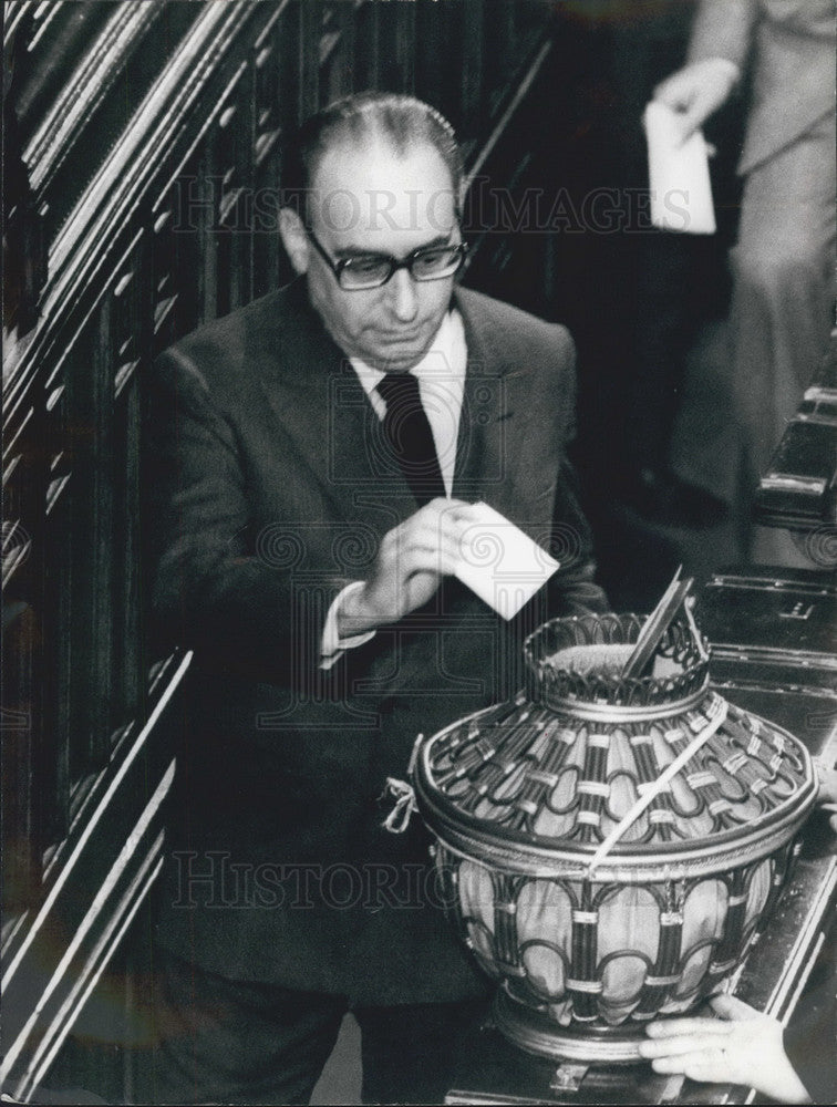 1971 Press Photo Giacomo Mancini, Socialist Party Secretary 0f Italy - KSB00291-Historic Images