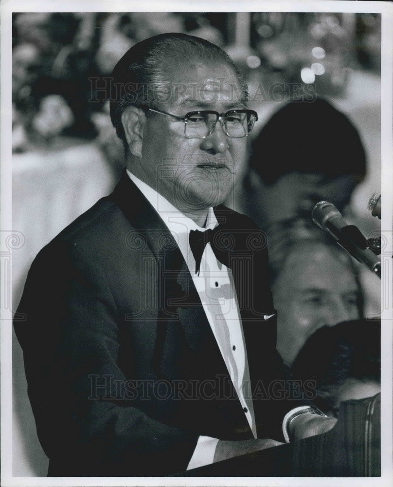 1981 Japanese Prime Minister Zenko Suzuki Speech Waldorf Astoria - Historic Images