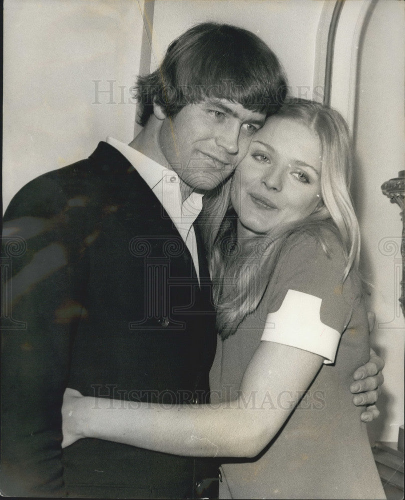 1969, Actress Ewa Aulin With Secret New Husband John Shadow London - Historic Images