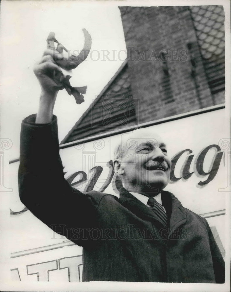 1955 Press Photo Mr. Clement Attlee leader of the Labor Party - KSB01043-Historic Images