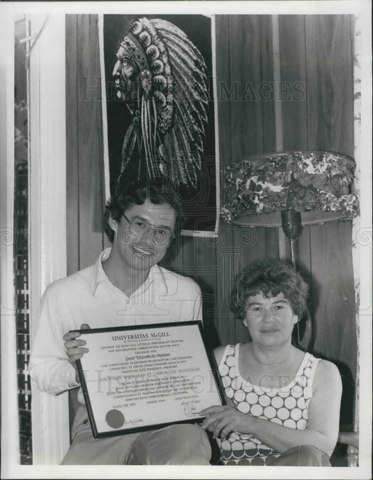 Press Photo Dr. Louis Tekaronhiake Montour & Mother Agnus M. - KSB01337 - Historic Images