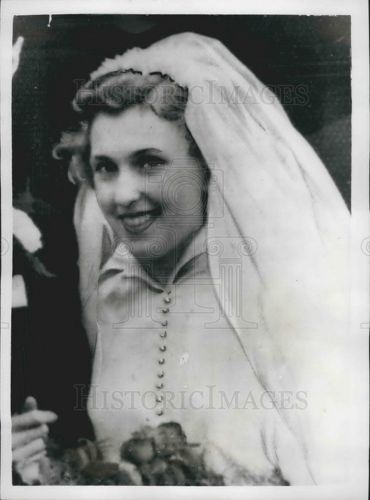 1956 Press Photo Mrs. Ellen Moore On Wedding Day - KSB01385-Historic Images