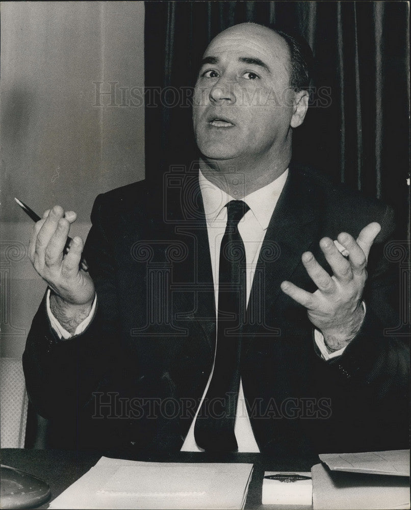 1967 Press Photo Press Conference Malta Deputy Crown Advocate General Mizzi-Historic Images