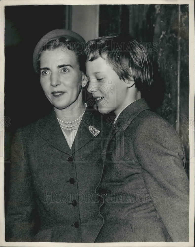 1954 Queen Ingrid of Denmark, and her daughter, Princess Margarethe - Historic Images