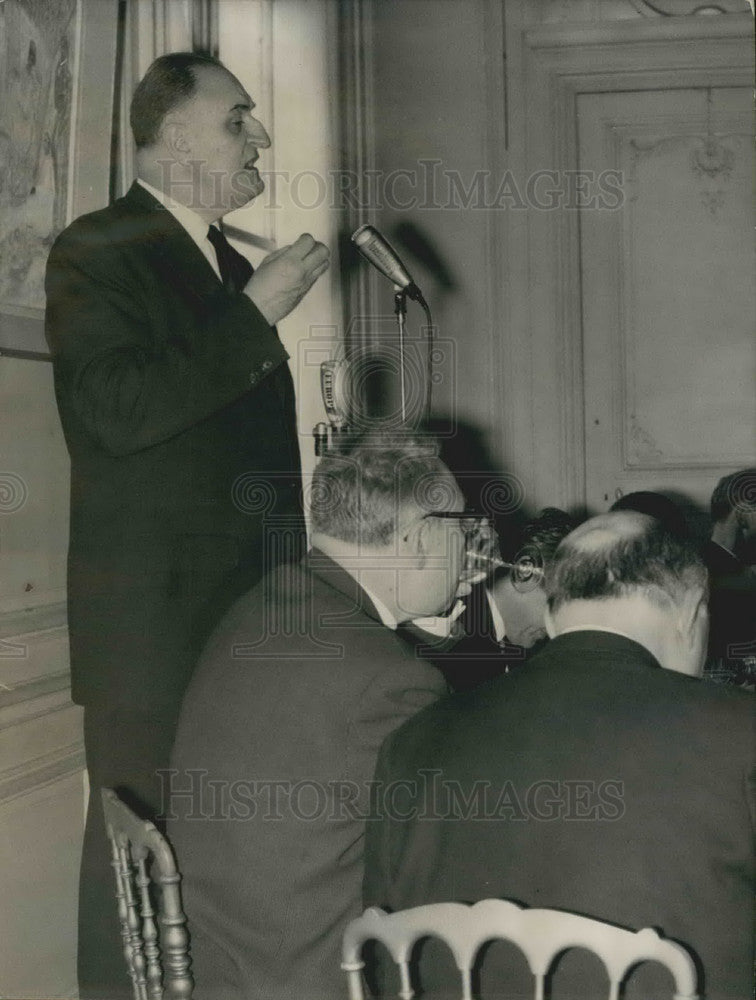1965 Press Photo Pierre Marcilhacy speaking with reporters - Historic Images
