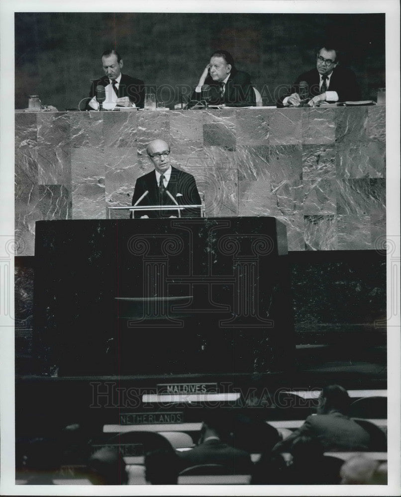 1973 Un Sec Gen Kurt Waldheim,Leopoldo Benites ,Braford Morse - Historic Images