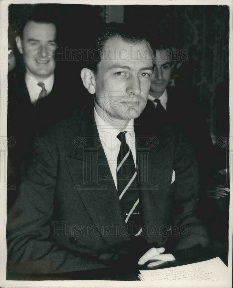 1955 Press Photo Anthony Nutting Of Great Britain, Five Nations Armaments Talks-Historic Images