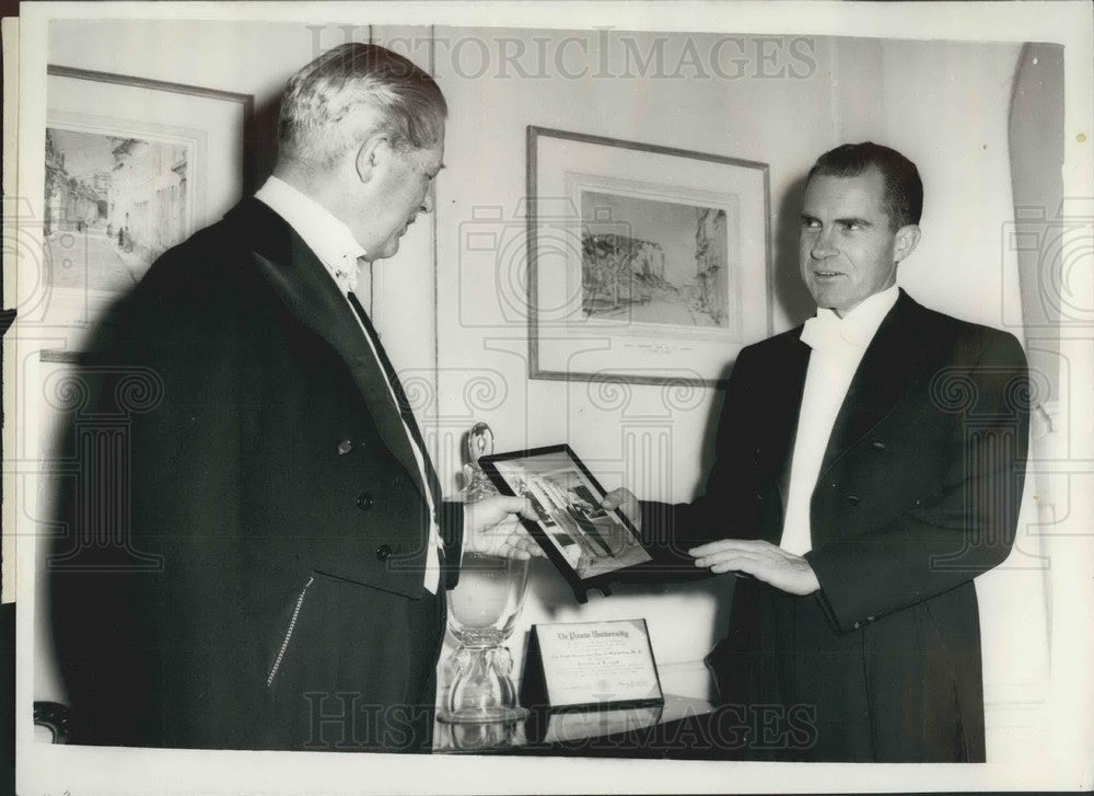 1958 Press Photo Prime Minister , Mr.Harold Macmillan &amp;US VP Nixon - Historic Images