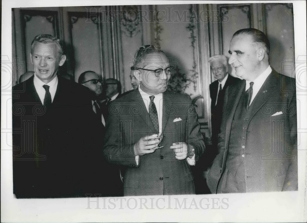 1964, UN Sec Gen U Thant ,Mr. Pompidou ,Couve De Murville - KSB03923 - Historic Images