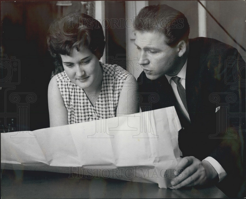 1961 Bernard Stanbury & wife Sally - Historic Images