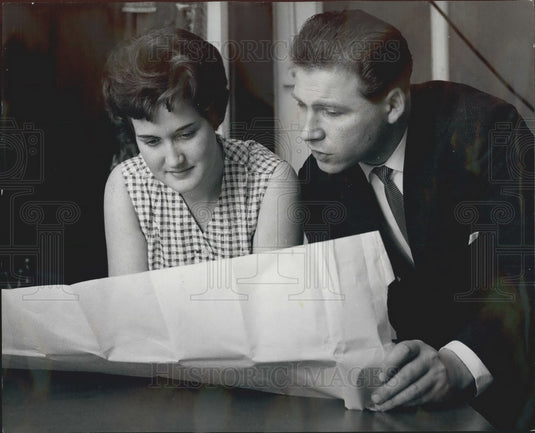 1961 Bernard Stanbury & wife Sally - Historic Images