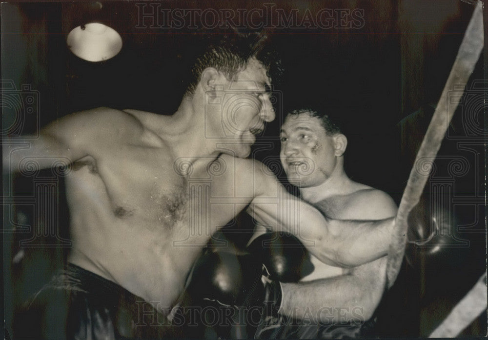1955 Press Photo French Heavyweight Championship Mols Vs Touzard - KSB04033-Historic Images