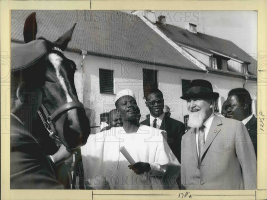 1967 Press Photo Pres of Tschad, Francois Tombalbaye & Dr. Jacques Baroum - Historic Images