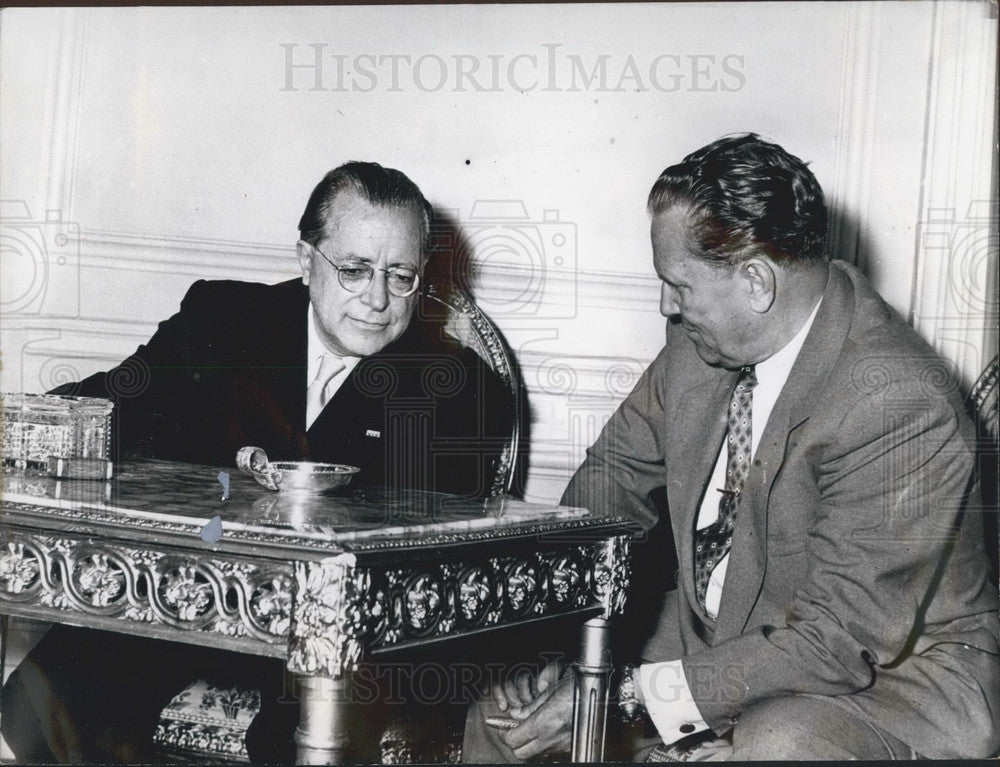 1956, President Tito and Togliati Secretary Gen Communist Party Italy - Historic Images