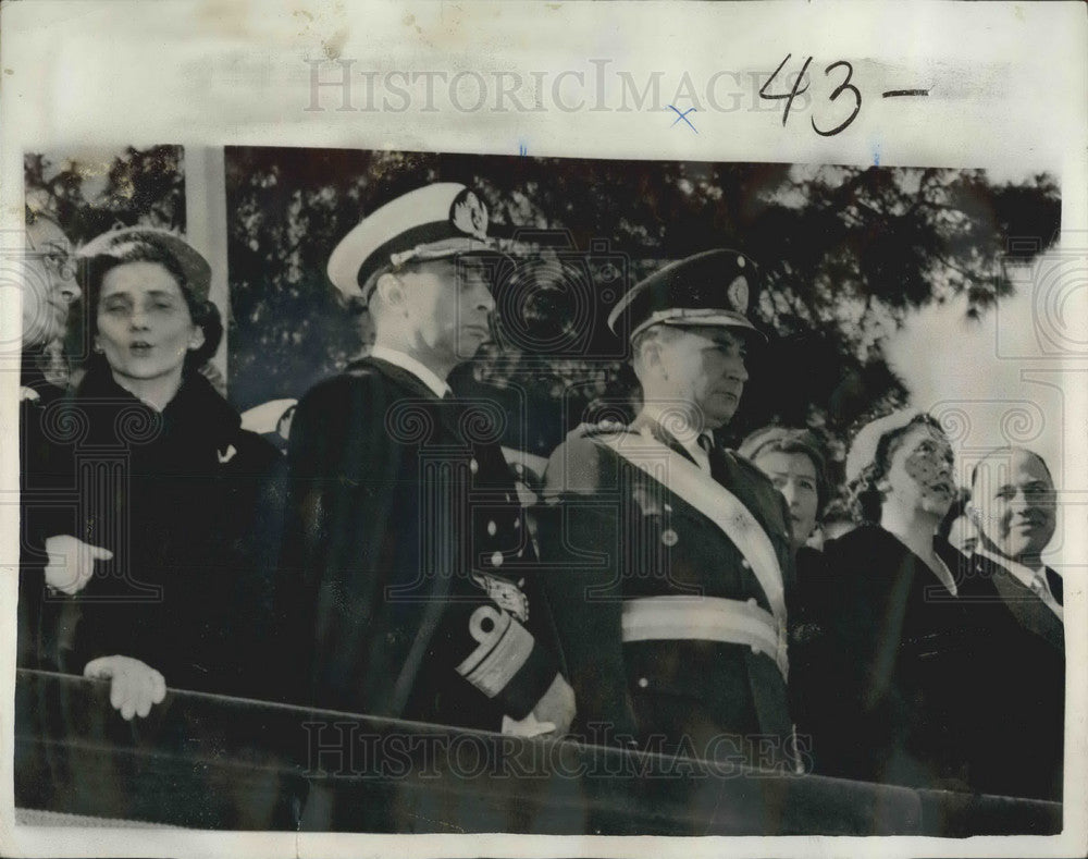 1956 President Pedro Aramburu of Argentine, and his wife, Mrs. Sara - Historic Images