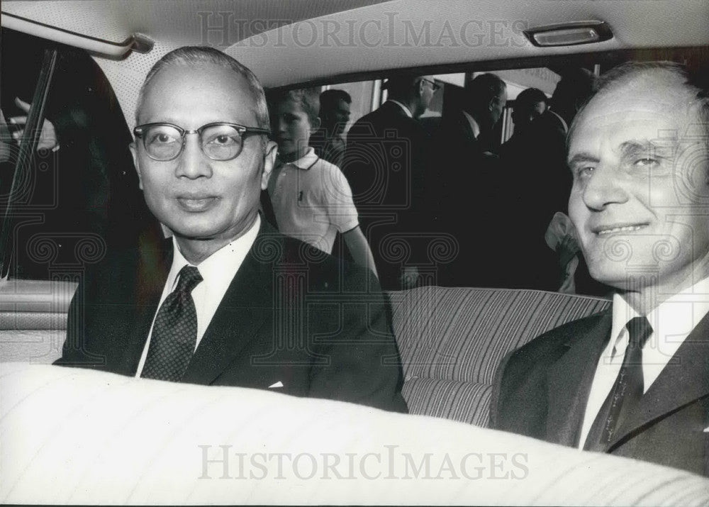 1970, Mr. U Thant UN Yugoslav Foreign Secretary Mirko Tepavac - Historic Images