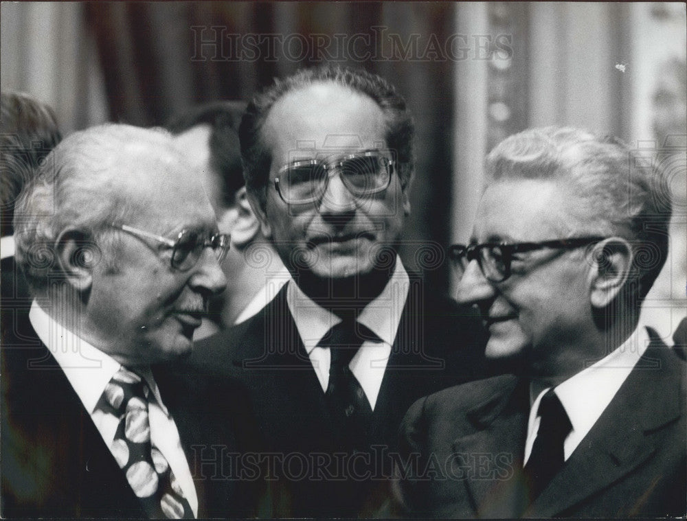 1976, President Giovanni Leone, Gaetano Stabu-ati & Emilio Colombo - Historic Images