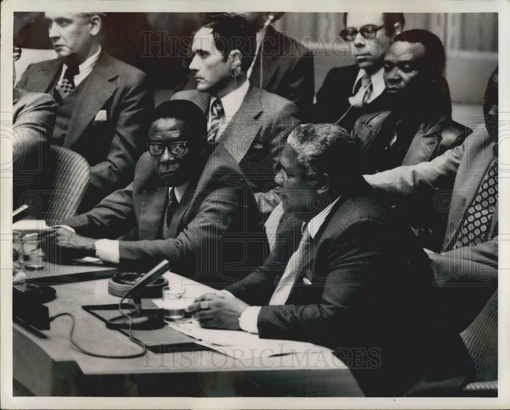 1978 Press Photo Robert Mugabe and Joshua Nkomo, UN Security Council - KSB04687 - Historic Images