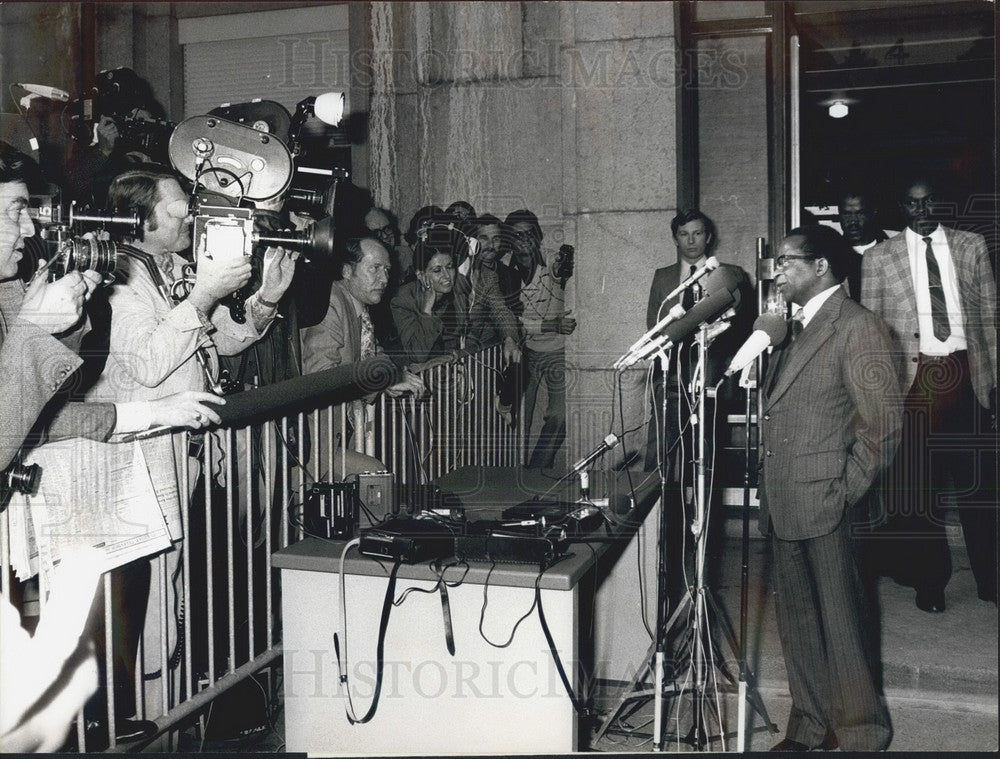 1976 Press Photo Bishop Abel Muzorewa President of the African National Congress - Historic Images