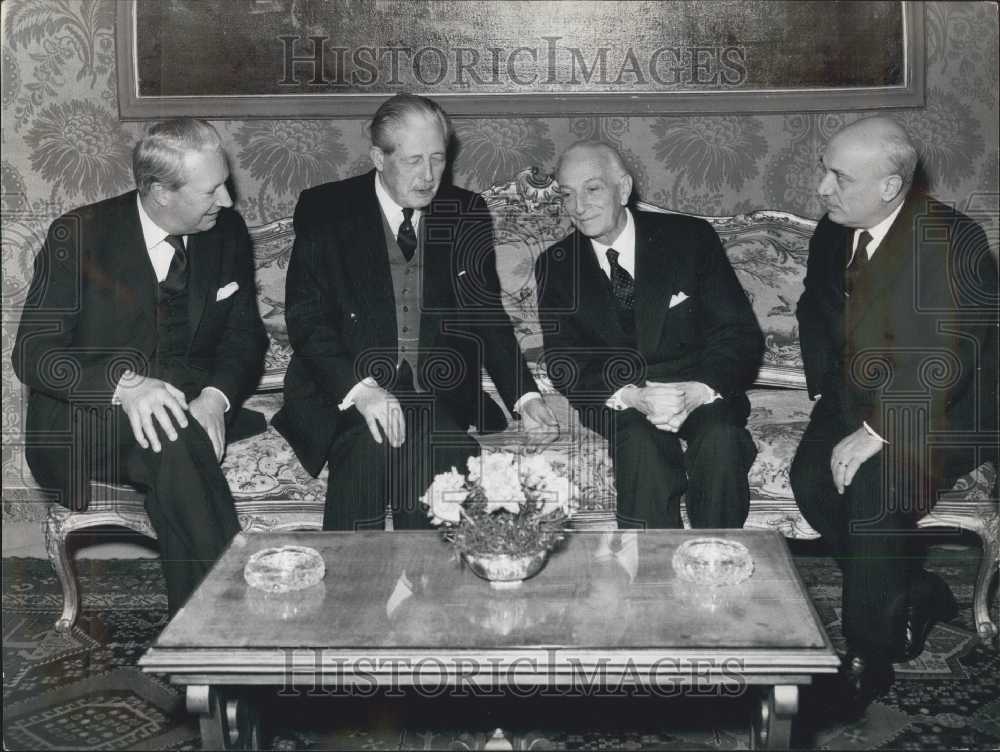 1963 Italian President Segni and England's Prime Minister Macmillan - Historic Images