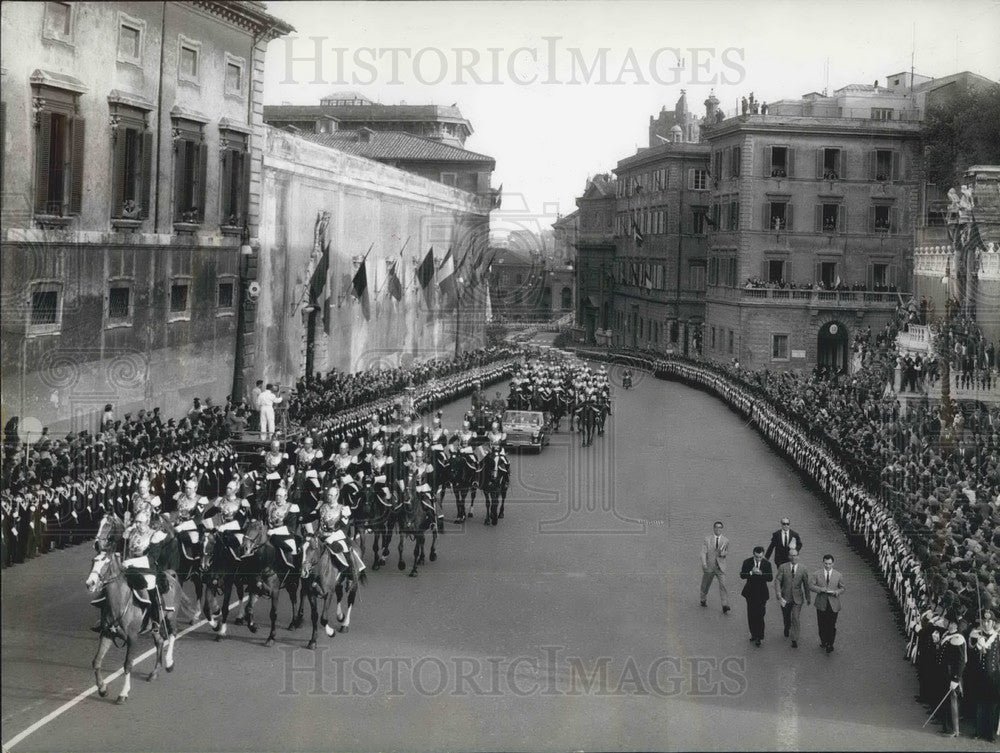 1962 Press Photo Ceremony for the Election of Italian President Sengi-Historic Images