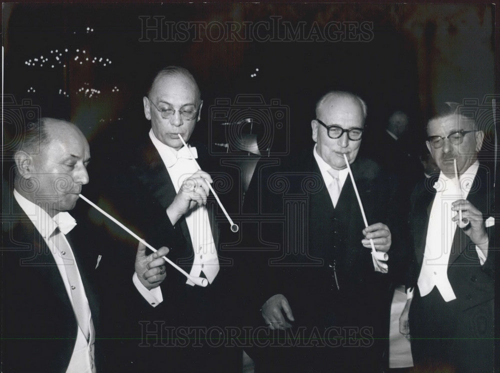 1958, Dignitaries Hanns Siedel, Frank Etzel, Pres Kaisen & Dr Figi - Historic Images