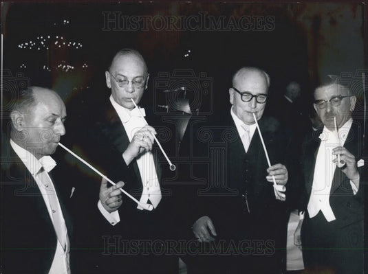1958, Dignitaries Hanns Siedel, Frank Etzel, Pres Kaisen & Dr Figi - Historic Images